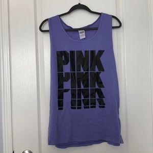 Purple PINK By Victoria Secret Tank Top